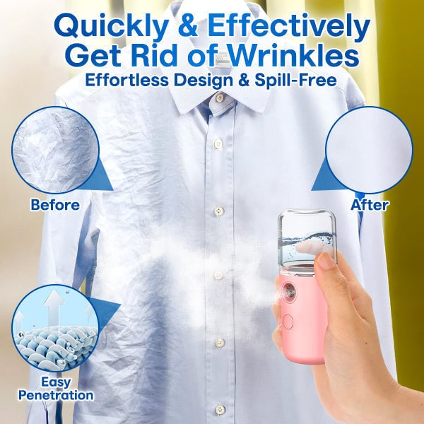 🔥 SUMMER HOT SALE🔥Easy Care Sunshine 15s Heat-Up Mini Travel Steamer(70% OFF)