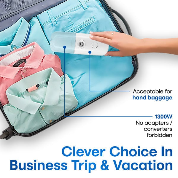 🔥 SUMMER HOT SALE🔥Easy Care Sunshine 15s Heat-Up Mini Travel Steamer(70% OFF)