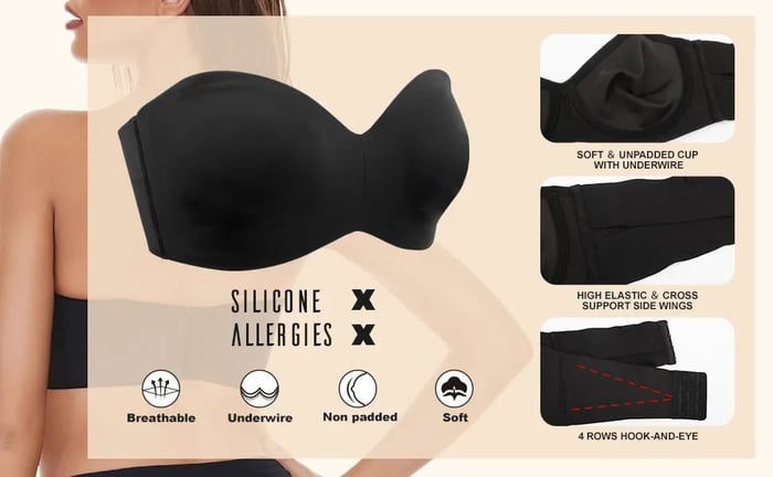 💕 Full Support Non-Slip Multi-Way Strapless Bra💥49% OFF!
